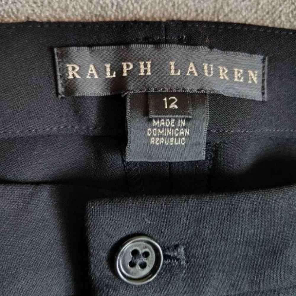 Ralph Lauren black label 100% wool equestrian riding pants women 12 black